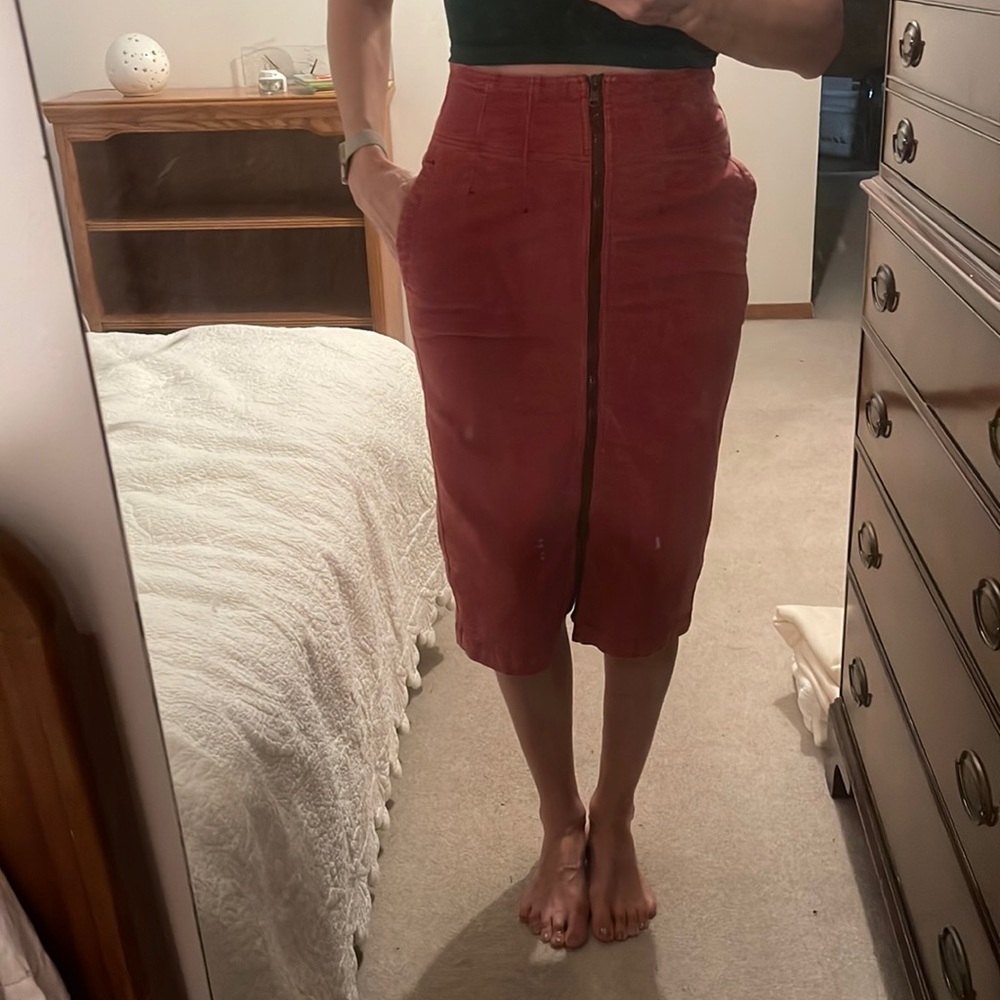 Free people, pencil skirt, 29, baby whale corduroy. EUC